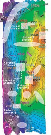 color bathymetry of heceta bank