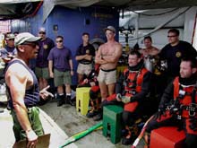 briefing the divers