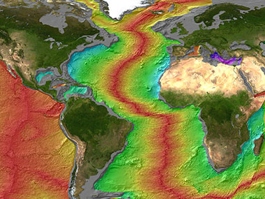 What is a mid-ocean ridge?