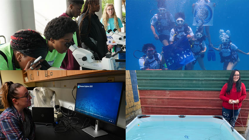 Previously funded projects advanced ocean literacy and workforce development opportunities for diverse learners by addressing a variety of known barriers to entry that have historically excluded students from underserved and/or underrepresented communities from ocean science and exploration fields. 