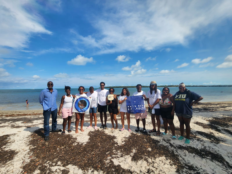 While in Florida, Black in Marine Science Immersion Program participants visited Virginia Key to learn about its history as a gathering place for African Americans who were often denied access to public parks and beaches in other areas.