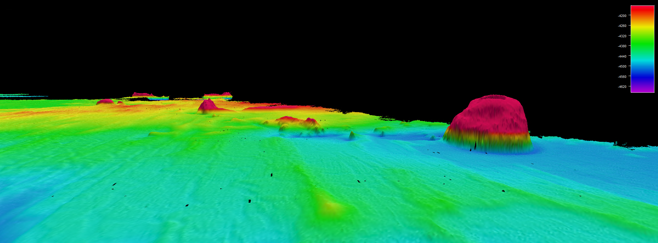 Seafloor map off the coast of California.