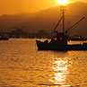 A view of the sunrise over the Cal Poly Center for Coastal Marine Sciences research pier in Avila, Ca. on September 10, 2012.