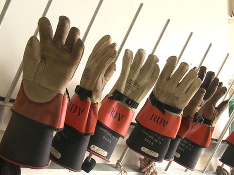 Members of the Team responsible for deployment and recovery wear special gloves for protection.