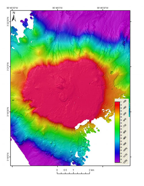 EM302 data of the tallest seamount in the Paramount Seamount chain.