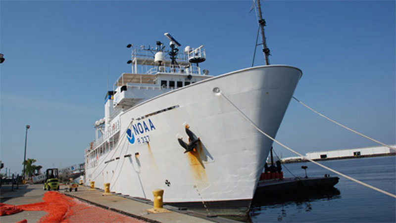 NOAA Ship Okeanos Explorer pierside in Pascagoula, MS.
