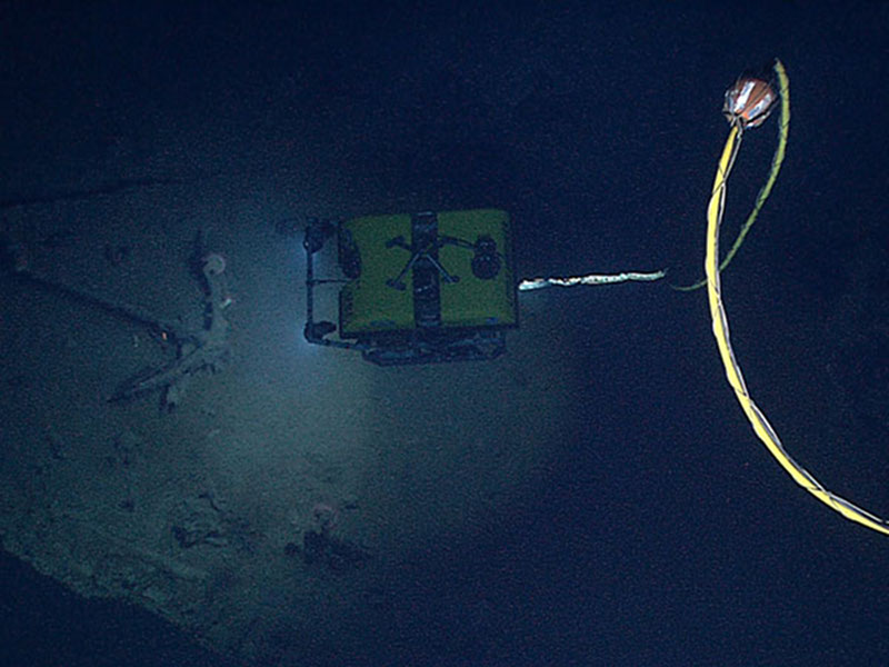 Seirios Camera Platform images the anchor and remnants of a shipwreck in the Gulf of Mexico.