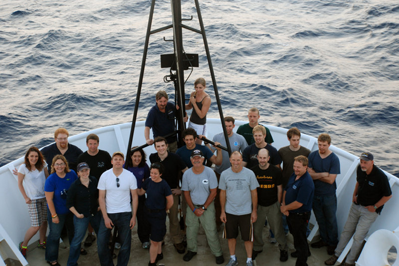 While it's nearly impossible to get a picture with all expedition participants, this image captures the mission personnel who were on board NOAA Ship Okeanos Explorer during the third and final cruise leg of the 2012 Gulf of Mexico Expedition. 
