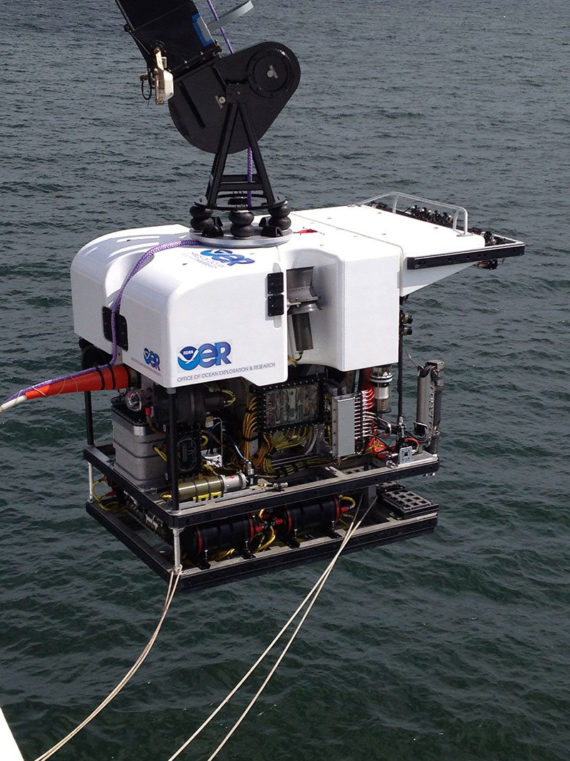 The Office of Ocean Exploration and Research’s new 6,000-meter-rated Deep Discoverer remotely operated vehicle (ROV) was brought online for engineering trials this past May, and will be used in a telepresence-enabled ocean exploration for the first time during the Northeast U.S. Canyons Expedition. The ROV was named after the retired NOAA Ship Discoverer that operated in the Arctic, Antarctic, Pacific, and Atlantic basins and conducted surveys and research ranging from undersea vents to aerosol characterization, leaving a vast and wide legacy including data that continues to be used by scientists today. Similarly, Deep Discoverer is expected to go places others have not and provide a legacy of data that will provide value to the science and management communities by doing what it does best – making discoveries.
