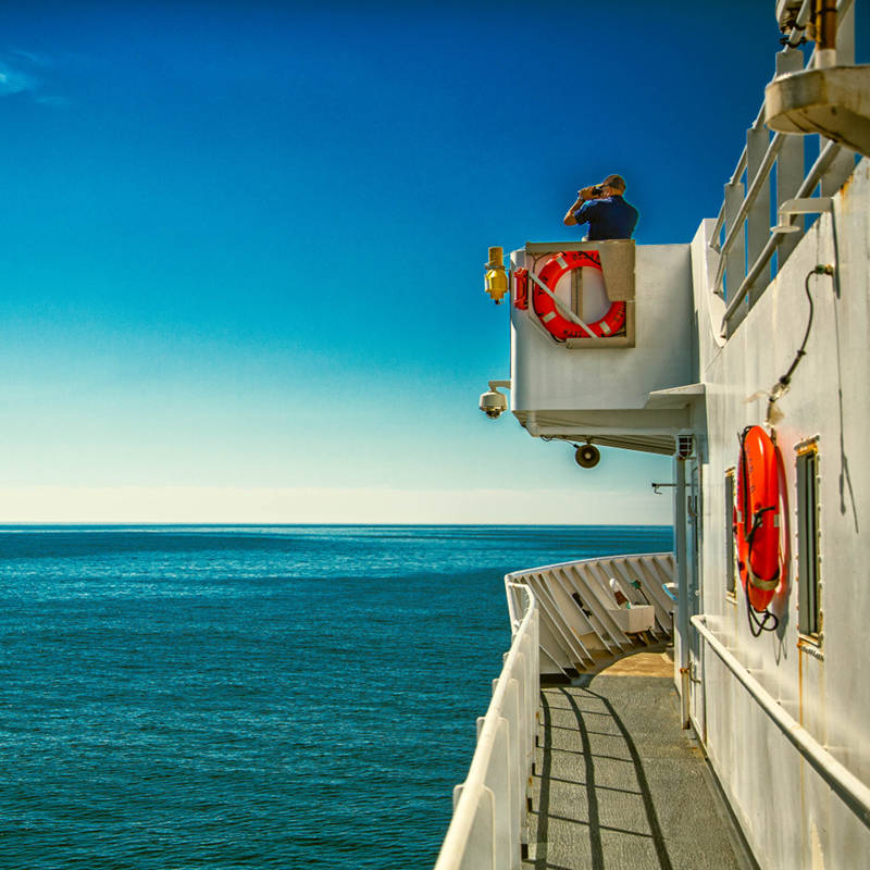 NOAA Ship Okeanos Explorer underway and steaming towards Phoenix Canyon.