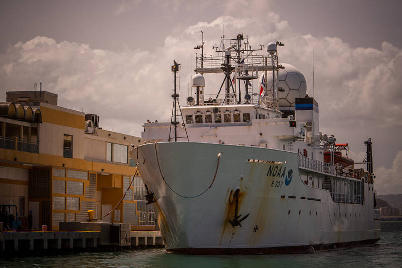 Okeanos Explorer back in port in San Juan.