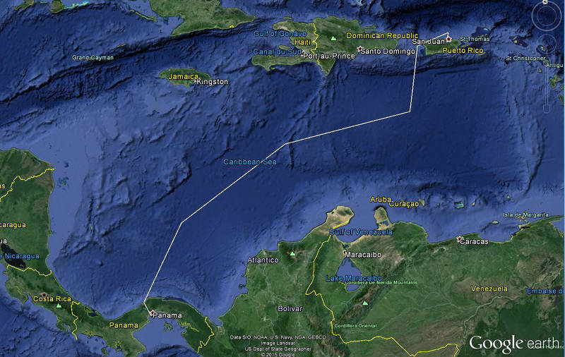 At the conclusion of Océano Profundo, Tropical Exploration 2015 sailed from San Juan, Puerto Rico, to Panama City, Panama.