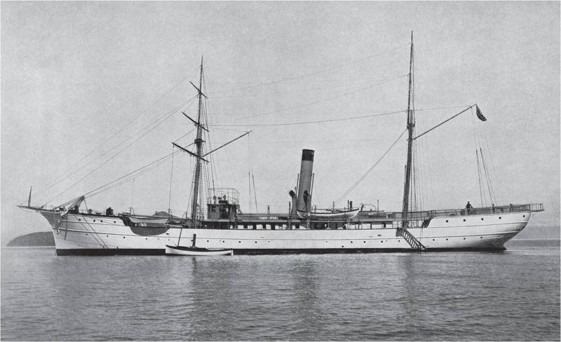 The U.S. Fish Commission Steamer Albatross prior to its voyage to Hawaii and the Northwestern Hawaiian Islands in 1902. 