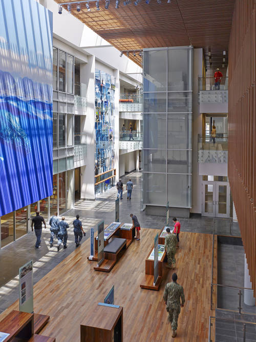 Lobby of NOAA Inouye Regional Center.