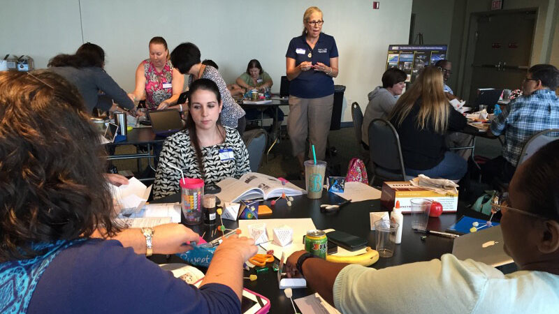Teachers attend a professional development workshop in New Orleans, Lousiana, to learn how to implement OER lesson plans in their classrooms.