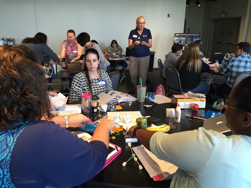 Teachers attend a professional development workshop in New Orleans, Lousiana, to learn how to implement OER lesson plans in their classrooms.