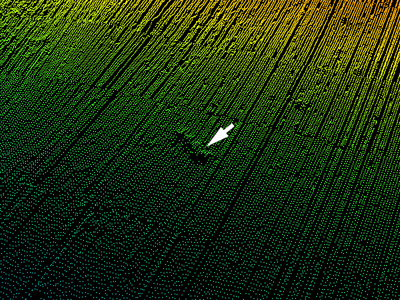 Raw multibeam point data of suspected wreck of Japanese destroyer Hayate. Further investigation with ROV Deep Discoverer confirmed it is Japanese cargo ship, Amakasu Maru No.1.