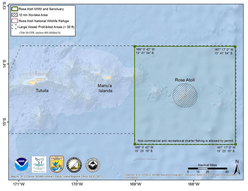 Rose Atoll is the easternmost Samoan island and the southernmost point of the United States. This small atoll remains one of the most pristine atolls in the world, and the marine environment around Rose Atoll supports a dynamic reef ecosystem that is home to a diverse assemblage of marine species, many of which are threatened or endangered. The deepwater areas around the atoll are largely unknown.