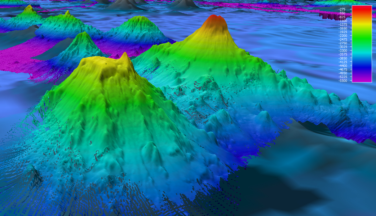 Volcanoes may either never be active enough to break the surface of the ocean or be sufficiently active to break the surface and form an island. The island may also be so heavy that it eventually sinks and forms a seamount. Thousands of these seamounts have been discovered and studied worldwide to help provide evidence of past and current tectonic processes. In this investigation, students analyze Hawaiian and Alaskan seamount/island chain maps and data tables, plus a demonstration to develop an explanation to the phenomenon: How do seamounts and island chains form in the middle of the ocean?
