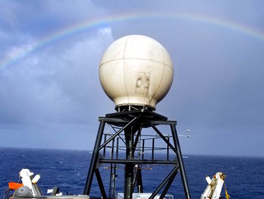 Photo of a rainbow from NOAA Ship Okeanos Explorer.
