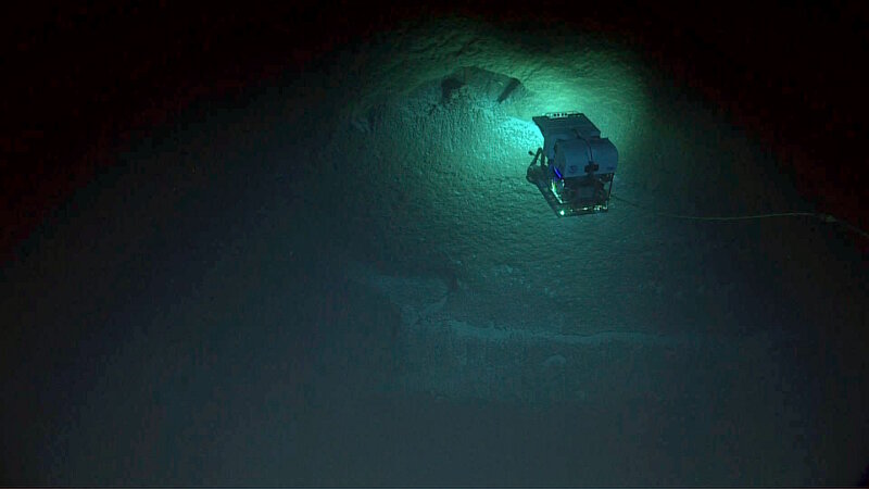 ROV Deep Discoverer on a steep wall at the Aunuʻu Unit of National Marine Sanctuary of American Samoa.