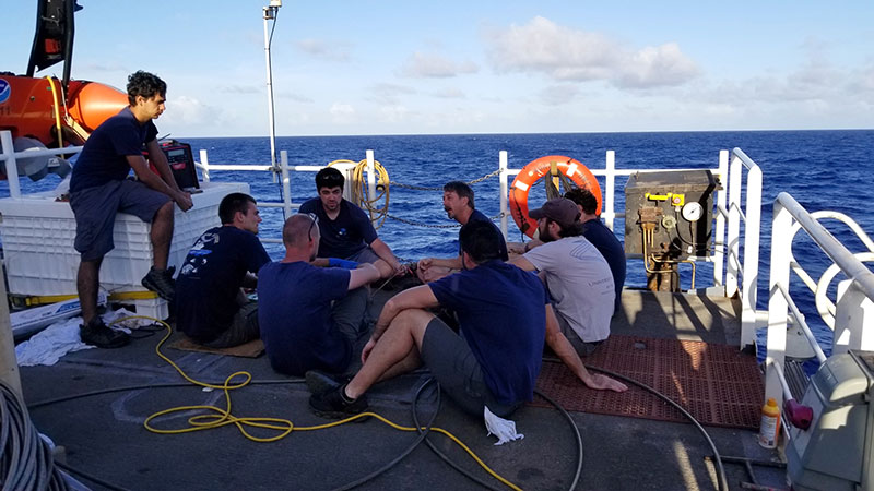 The team anxiously awaits the results of a fiber test, which will give the final distance to the fault.