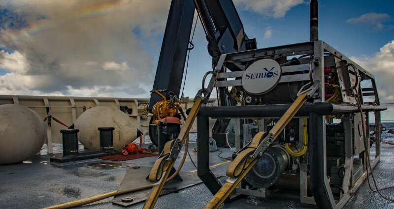 Seiros just before launch on our first dive in the Musicians Seamounts.