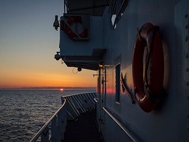 Gulf of Mexico sunrise from NOAA Ship Okeanos Explorer.