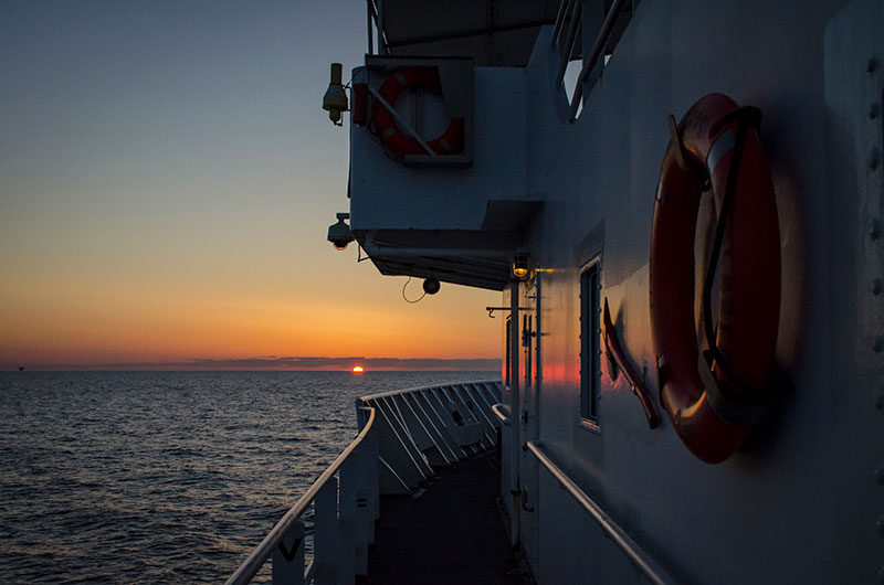 Gulf of Mexico sunrise from NOAA Ship Okeanos Explorer.