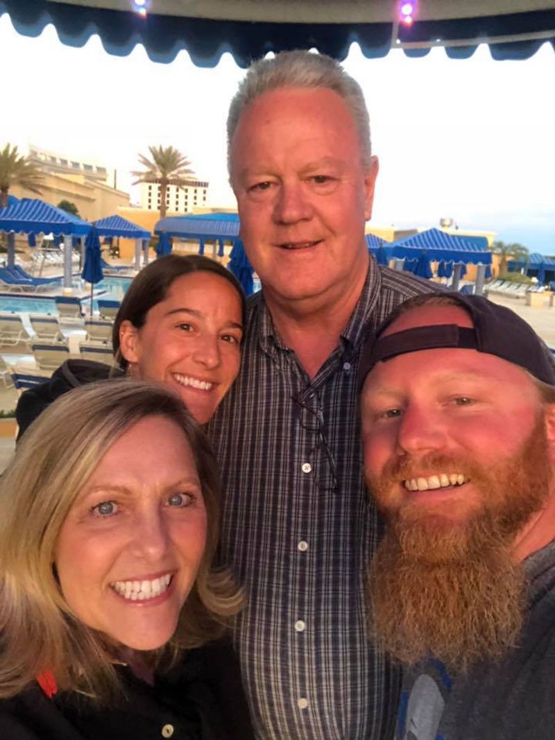 LT Abbitt with her parents and Captain Patrick Vandenabeele during her permanent change of station on her way to meet NOAA Ship Okeanos Explorer to begin her Ops sea tour.