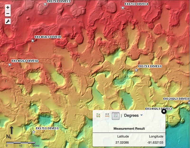 Out of over 100 proposals submitted by researchers around the world and reviewed by the science community, the BC class’s dive site submission was one selected for exploration. This was Dive 03, which targeted an unnamed ridge to a depth of 1,565 meters (5,135 feet), on Monday, April 16, 2018.