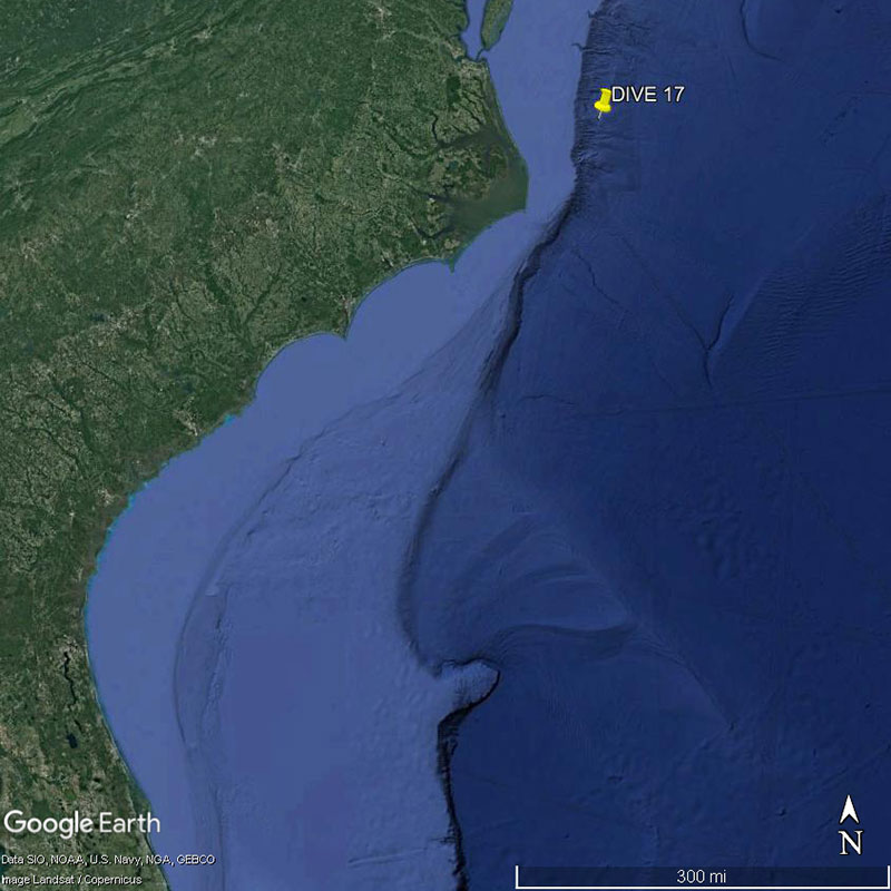 Location of NOAA Ship Okeanos Explorer on July 1, 2018.