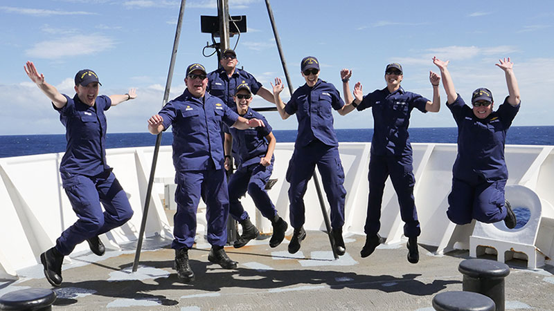 The NOAA Corps officers serving on board NOAA Ship <em>Okeanos Explorer</em>.