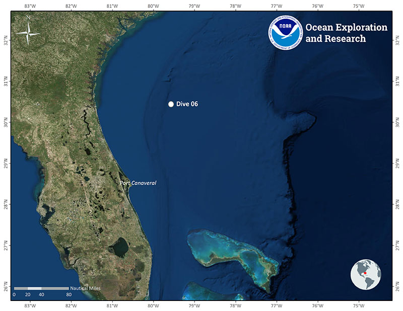 Location of Dive 06 on June 27, 2019.