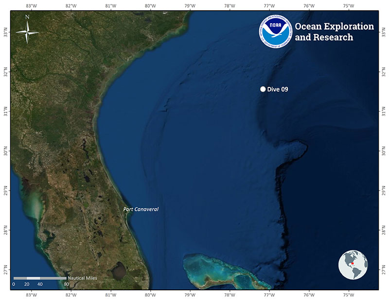 Location of Dive 09 on June 30, 2019.