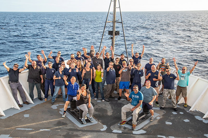 It takes a team of people from every department on board NOAA Ship Okeanos Explorer to help make each on of these 100 expeditions a success.