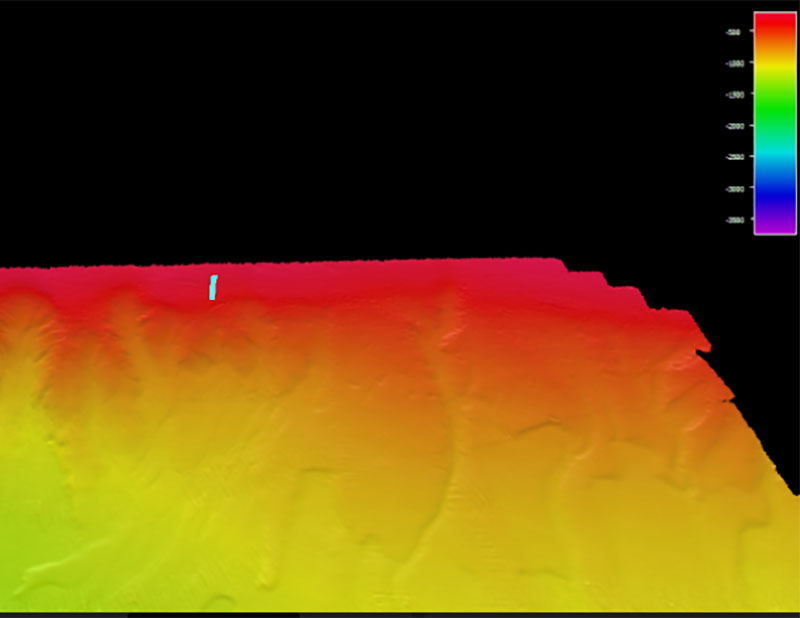 Map showing the dive track of dive 3 of the Deep Connections 2019 expedition.