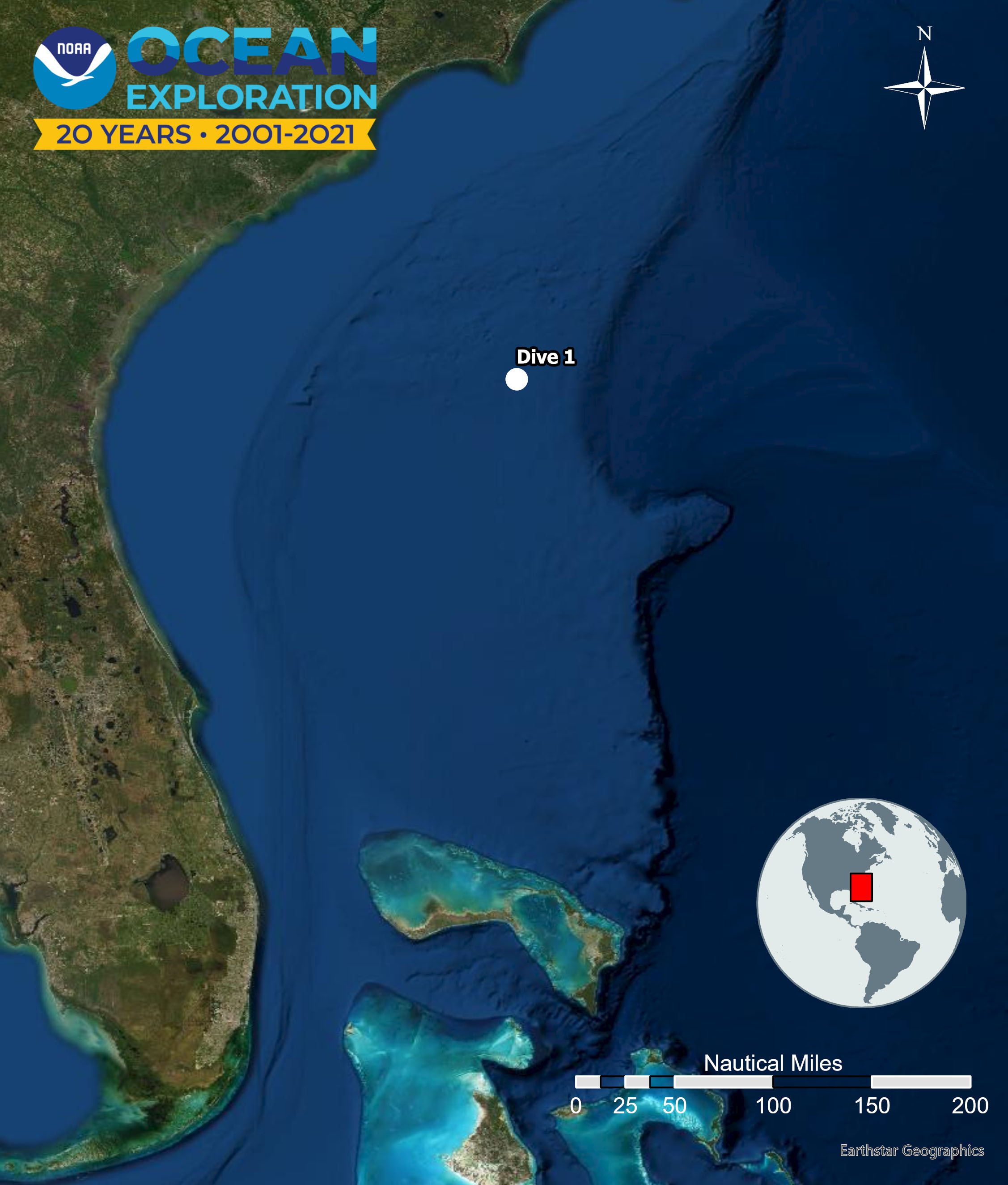 The location of Windows to the Deep 2021 Dive 01: Reef Tracts.