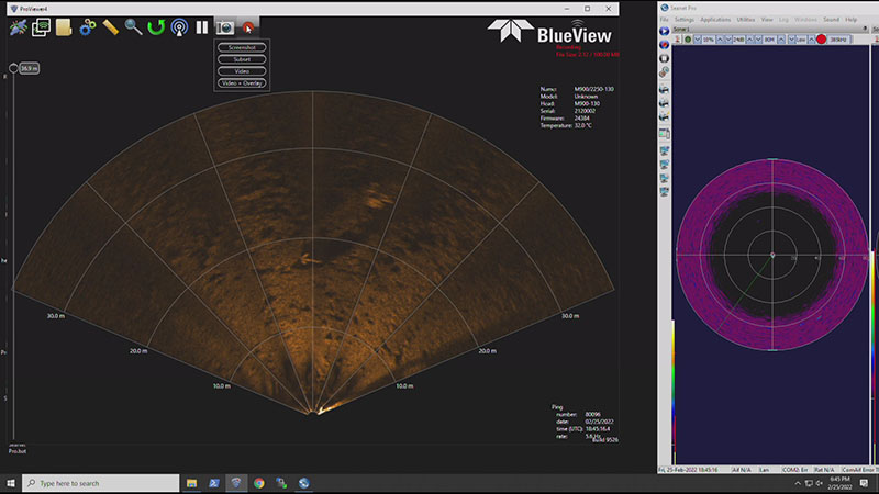 Installed on remotely operated vehicle (ROV) Deep Discoverer in 2021, the BlueView scanning sonar system helps us detect objects beyond the reach of the ROVs’ lights, helping us to avoid hazardous situations and guiding us to previously known and unknown objects of interest. During the 2022 ROV and Mapping Shakedown, we used the new system to guide us to a target provided by the Bureau of Ocean Energy Management and SEARCH Inc. The image here shows the remains of a19th century whaler, including what is clearly an anchor.