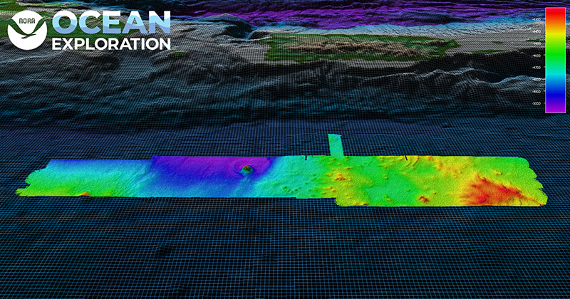 New bathymetric coverage in U.S. waters south of Puerto Rico collected during the 2022 Puerto Rico Mapping and Deep-Sea Camera Demonstration expedition.