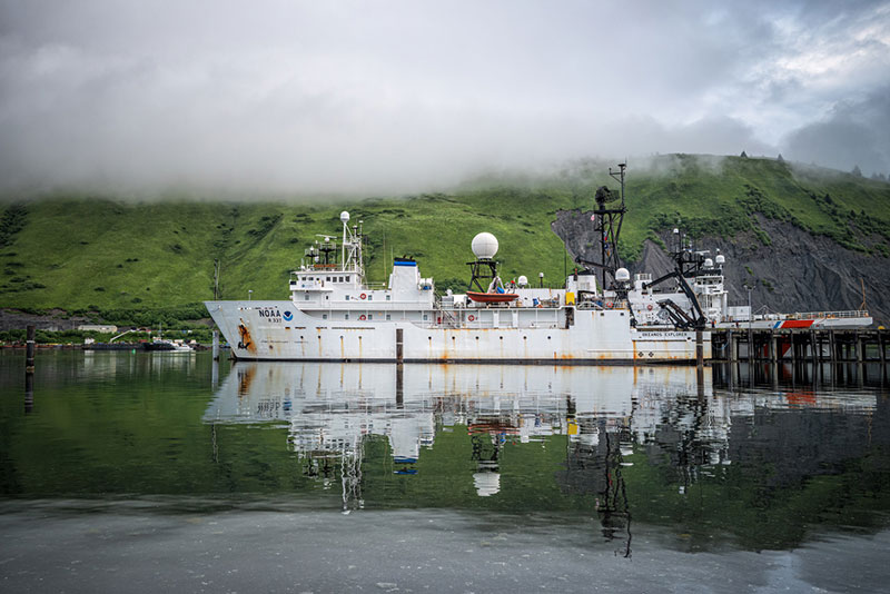 Image of NOAA Ship Okeanos Explorer in Kodiak, Alaska.