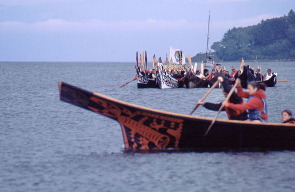 Coast Salish design canoe 