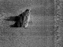 side scan sonar image of the Viator