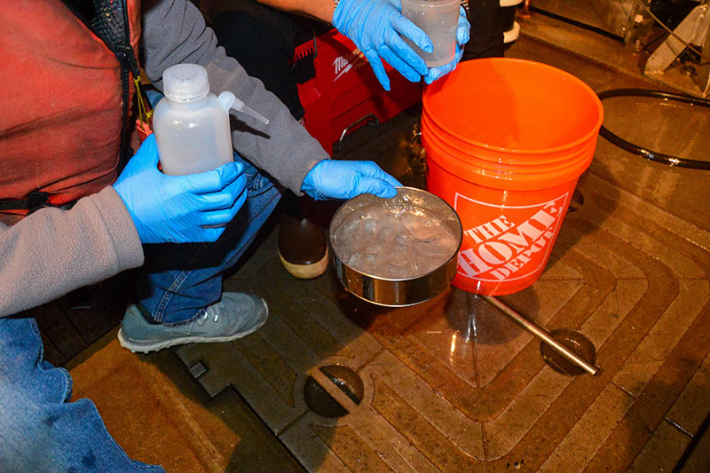 Zooplankton are sampled by the ADCP-Equipped Seagliders expedition team off the coast of La Push, Washington. These tiny organisms are critical to ocean health and ecosystem functionality. Although they are hard to see with the naked eye, this small sample can contain thousands of animals!