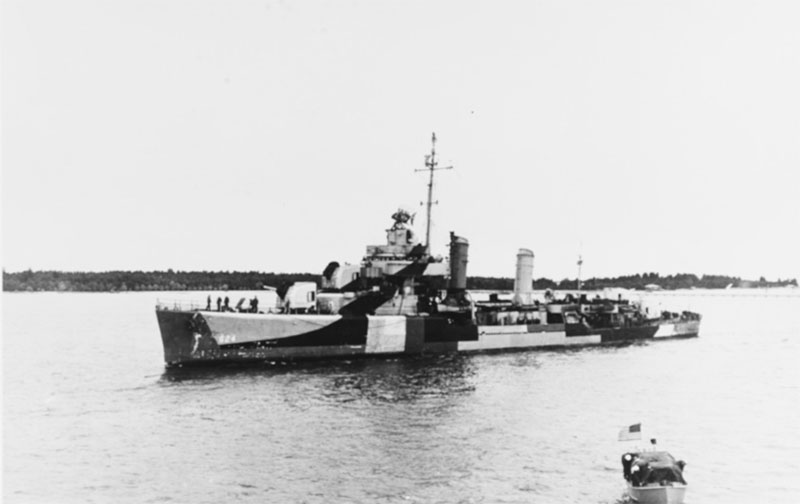 In the Suez Canal, Egypt, on February 9, 1945. Photographed from USS <em>Quincy</em> (CA-71), which had President Franklin D. Roosevelt embarked. Official U.S. Navy Photograph, now in the collections of the National Archives.