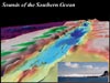 Three-dimensional perspective of the seafloor of the Bransfield Strait.